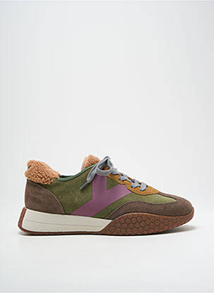 Baskets nubuck talon de 4 à 6cm vert KEH.NOO femme