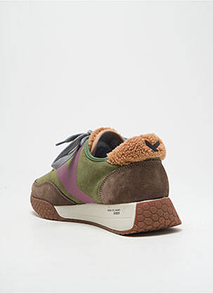 Baskets nubuck talon de 4 à 6cm vert KEH.NOO femme