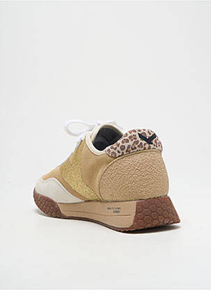 Baskets nubuck talon plat jusqu'à 3cm or KEH.NOO femme
