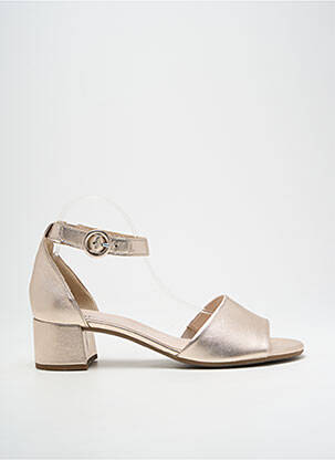 Sandales/nu pieds matière lisse talon de 4 à 6cm or GABOR femme