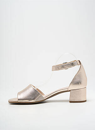 Sandales/nu pieds tissage satiné talon de 4 à 6cm or GABOR femme