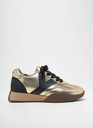 Baskets matière lisse talon de 4 à 6cm or KEH.NOO femme