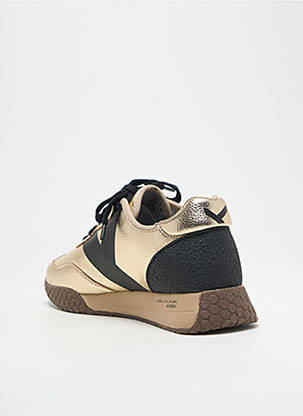 Baskets matière lisse talon de 4 à 6cm or KEH.NOO femme