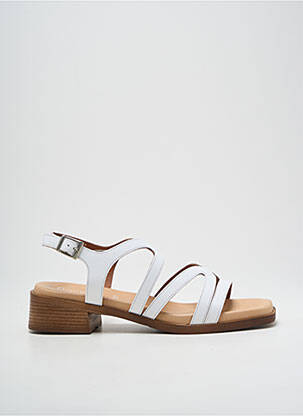 Sandales/nu pieds matière lisse talon de 4 à 6cm blanc DORKING femme