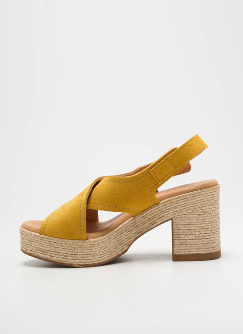 Sandales/Nu pieds jaune KAOLA pour femme