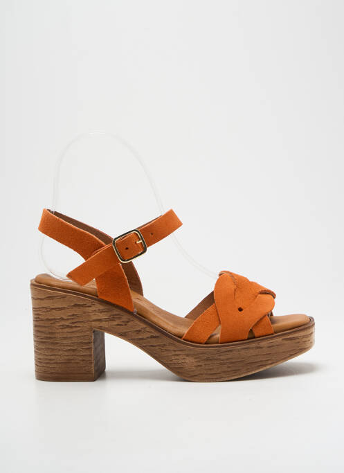 Sandales/Nu pieds orange KAOLA pour femme