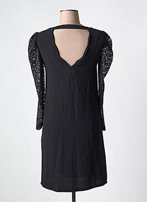Robe courte manches longues manches longues noir CHARMING GIRL BY SILIA femme