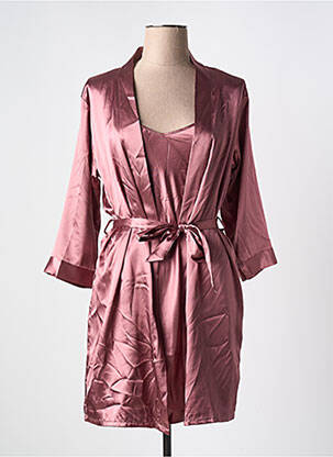 Déshabillé manches 3/4 violet COOTAIYA femme
