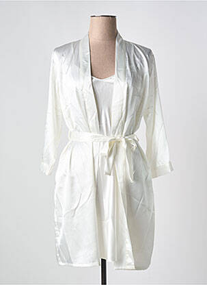 Déshabillé manches 3/4 blanc COOTAIYA femme