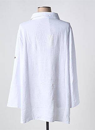 Tunique manches longues col chemisier blanc CHRISTY femme