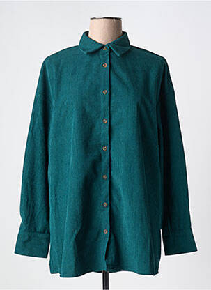 Chemisier coupe droite manches longues vert CHRISTY femme