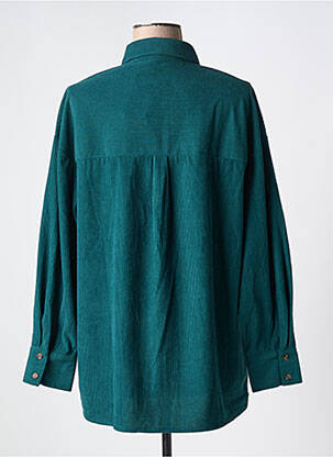 Chemisier coupe droite manches longues vert CHRISTY femme