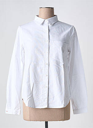 Chemisier coupe droite manches longues blanc CHARLIOR femme