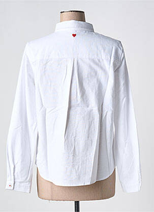 Chemisier coupe droite manches longues blanc CHARLIOR femme