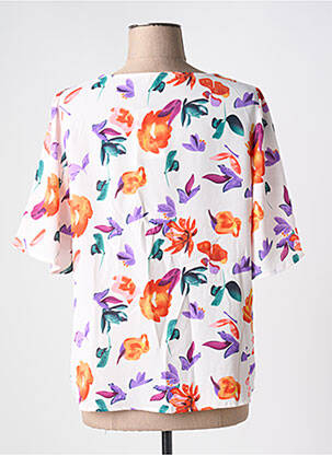 Chemisier manches courtes manches courtes blanc SARAH JOHN femme