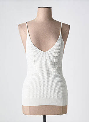 Pull col v fines bretelles beige BY CLARA femme