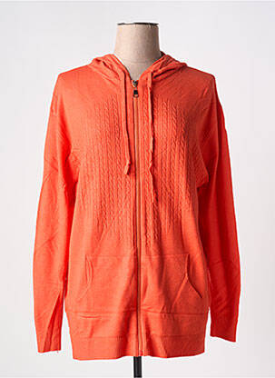 Gilet manches longues orange CHRISTY pour femme