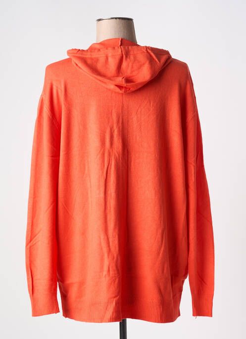 Gilet manches longues orange CHRISTY pour femme