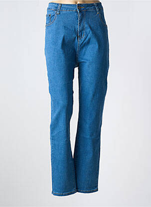Jeans coupe slim stretch taille normale bleu clair POMME ROUGE femme