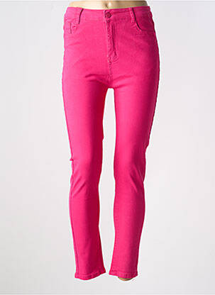 Jeans coupe slim taille normale taille normale rose CHRISTY femme