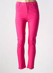 Jeans coupe slim rose CHRISTY pour femme seconde vue