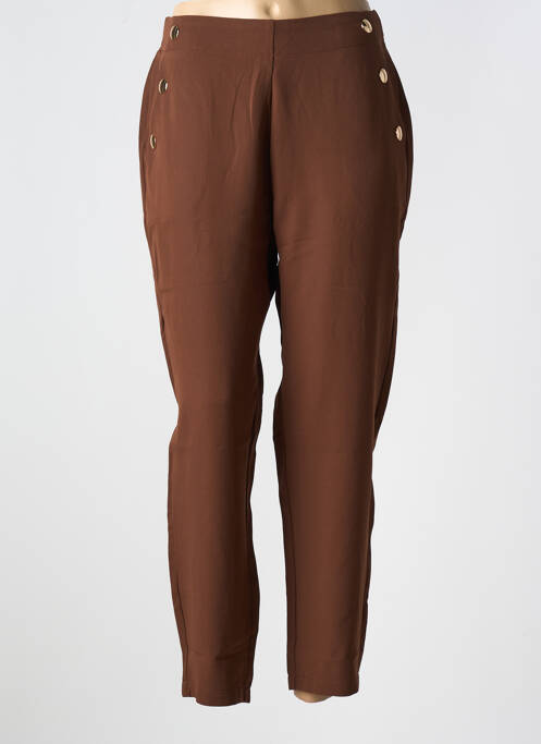 Pantalon droit marron CHRISTY pour femme