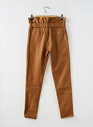 Pantalon slim taille élastique taille normale marron R.DISPLAY femme