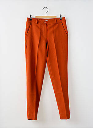 Pantalon slim tissage popeline taille normale orange ADILYNN femme