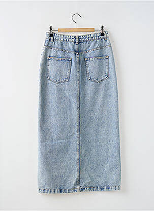 Jupe longue coupe droite bleu CIMINY femme
