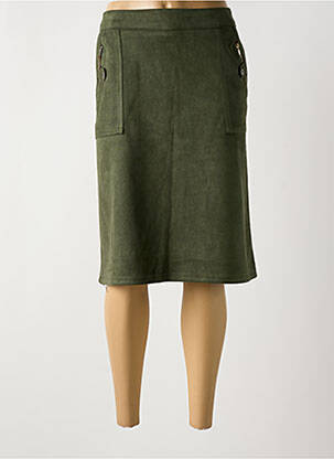 Jupe mi-longue stretch vert VETISTYLE femme