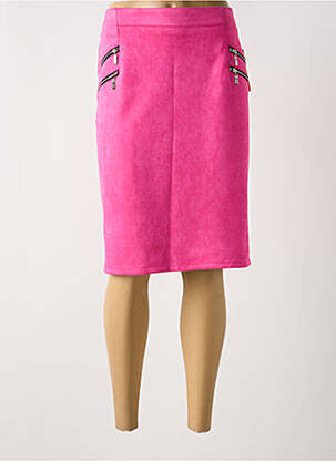 Jupe mi-longue coupe droite rose VETISTYLE femme