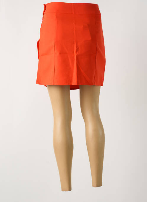Jupe courte orange KILKY pour femme
