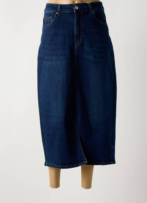 Jupe longue bleu NINA CARTER pour femme