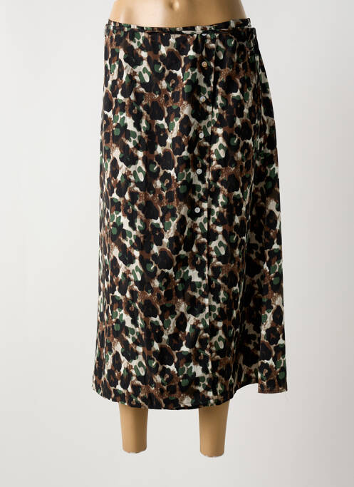 Jupe longue marron BY ONE pour femme