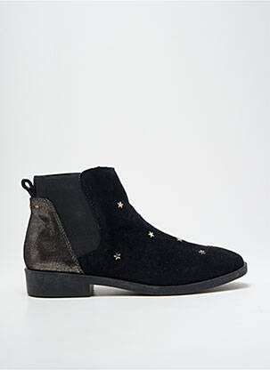 Bottines/boots tissage satiné talon plat jusqu'à 3cm noir ARMISTICE femme