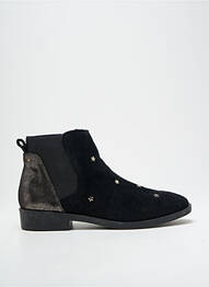 Bottines/boots tissage satiné talon plat jusqu'à 3cm noir ARMISTICE femme