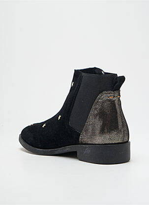 Bottines/boots tissage satiné talon plat jusqu'à 3cm noir ARMISTICE femme
