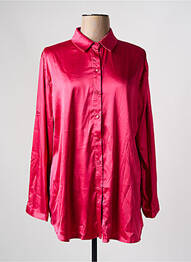 Chemisier coupe droite manches longues rose CHRISTY femme