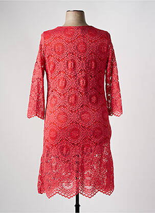 Robe mi-longue manches longues manches longues rouge VETISTYLE femme