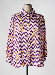 Chemisier imprimé fantaisie manches longues violet VETISTYLE femme