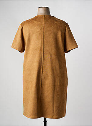 Robe mi-longue manches courtes manches courtes marron VETISTYLE femme