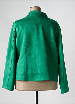 Veste casual tissage suedine vert VETISTYLE femme