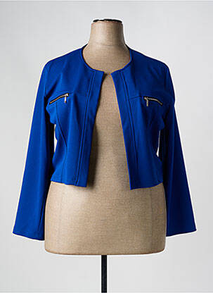 Veste casual col rond bleu VETISTYLE femme