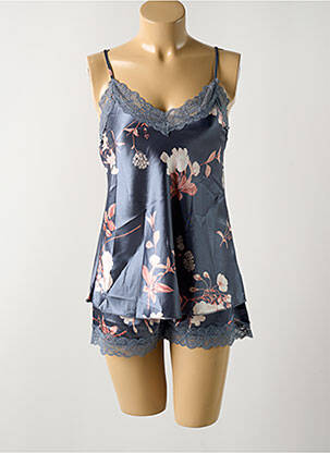 Pyjashort fines bretelles bleu COOTAIYA femme