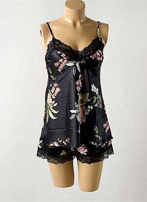Pyjashort fines bretelles noir COOTAIYA femme
