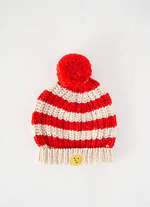 Bonnet maille grosse maille rouge BOBO CHOSES garçon