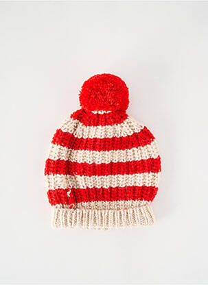 Bonnet maille grosse maille rouge BOBO CHOSES garçon