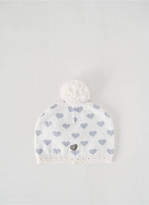 Bonnet imprimé fantaisie blanc BOBOLI fille