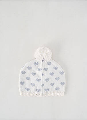 Bonnet imprimé fantaisie blanc BOBOLI fille