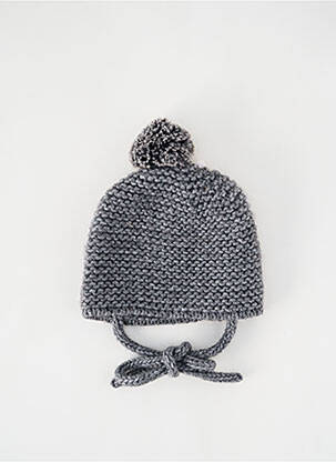 Bonnet maille grosse maille gris PAZ RODRIGUEZ enfant